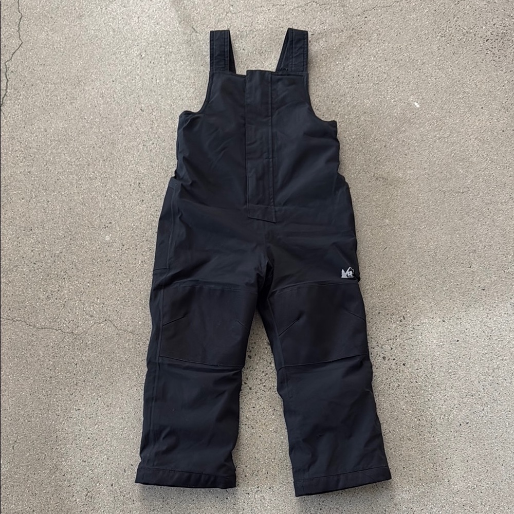 REI Black Ski Bibs Timber Mountain Overalls
